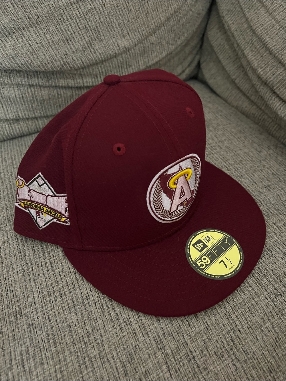 New Era Maroon Fitted Hat/ California Angels